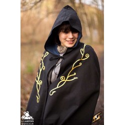 Embroidered Cape/Cloak - Black