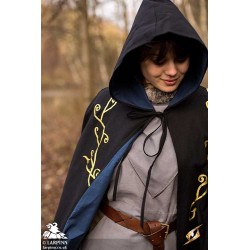Embroidered Cape/Cloak - Black
