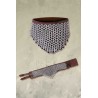 Chainmail Collar with Brown Leather