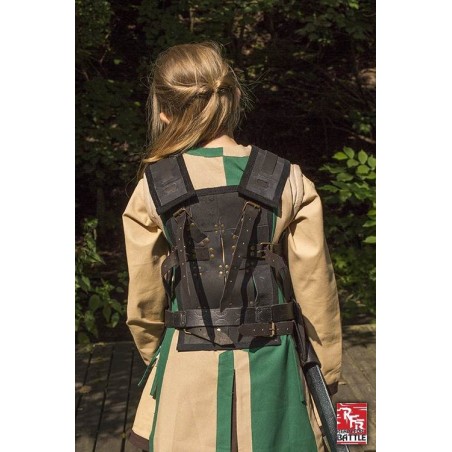 Larp Fighter RFB Fighter Leather LARP Armour - Black - LARP Breastplate
