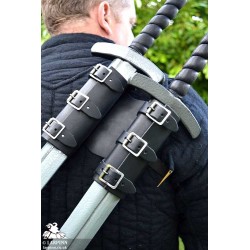 Wolf Double Back Scabbard - Black