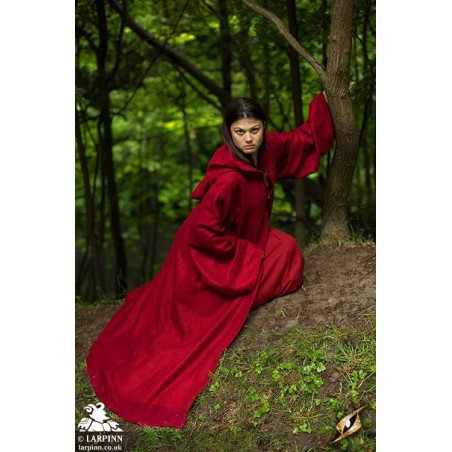 Monk Robe - Dark Red - Benedict Robe - LARP Costume - Cleric - Mage