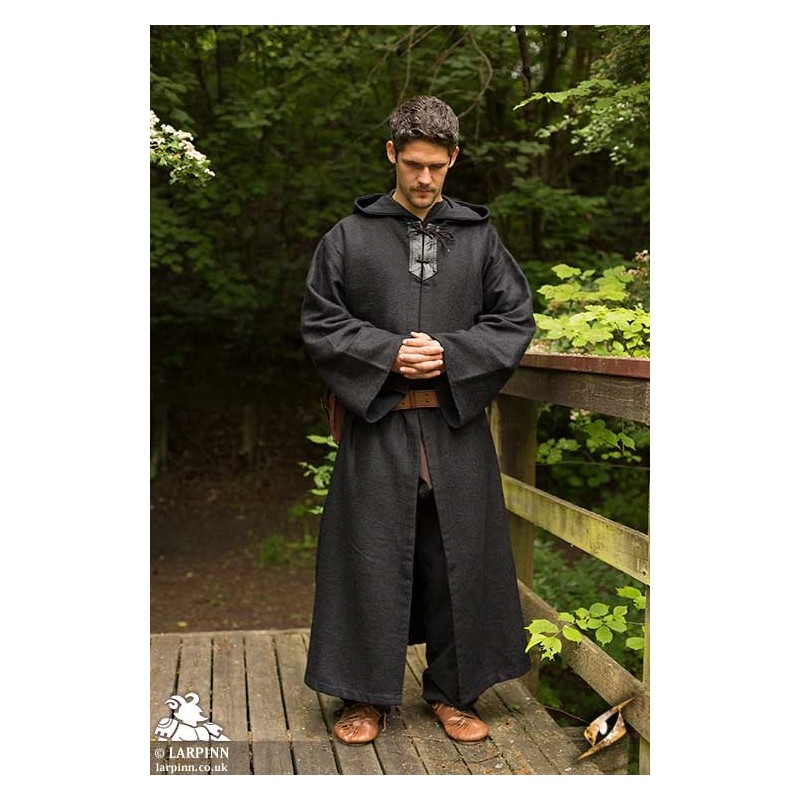 Monk Robe - Black - Benedict Robe - LARP Costume - Cleric