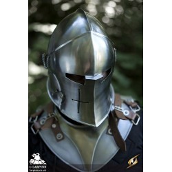 Visored Barbuta Helmet