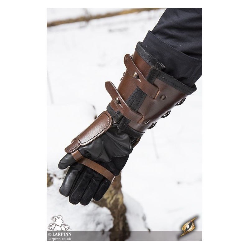 Leather Gauntlet - LARP Gloves, Vambracer, Arm Protection, Costume
