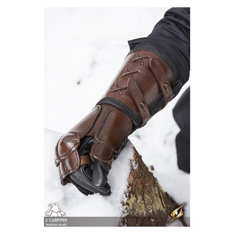 Leather Gauntlet - LARP Gloves, Vambracer, Arm Protection, Costume