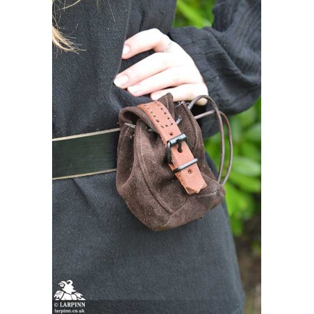 Duke Drawstring Coin Purse - Brown