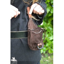 Duke Drawstring Coin Purse - Brown