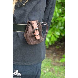 Duke Drawstring Coin Purse - Brown