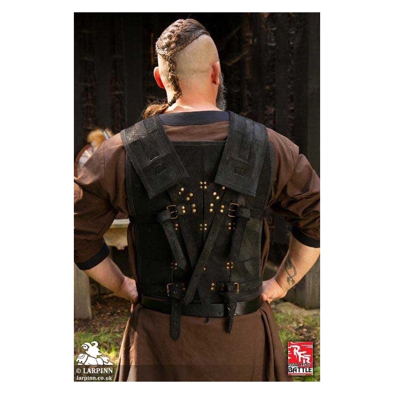Larp Fighter RFB Fighter Leather LARP Armour - Black - LARP Breastplate