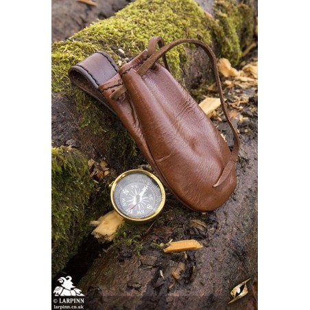 Compass with Leather Pouch