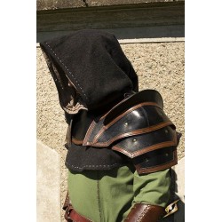 Shoulder Armour & Neck Guard - Black/Brown