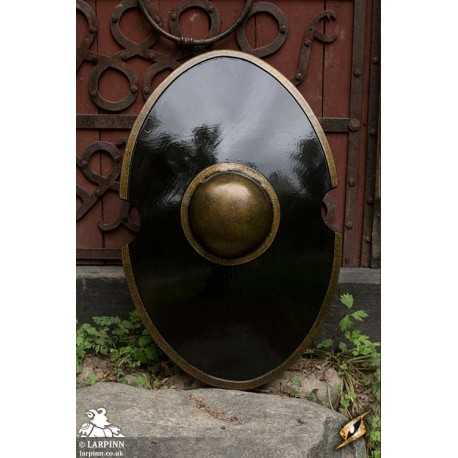 Elliptical Shield - Black - 28IN x 18IN - LARP